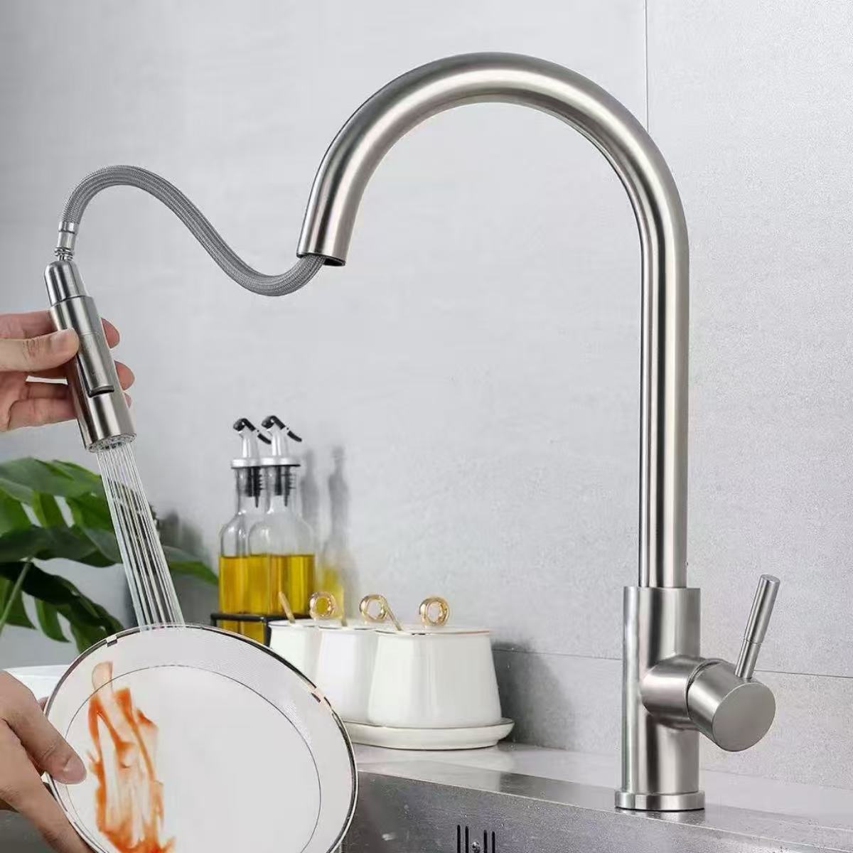 Kitchen Appliances Integrated - Bateria Kuchenna Elastyczna Wyciągana 2 Tryby