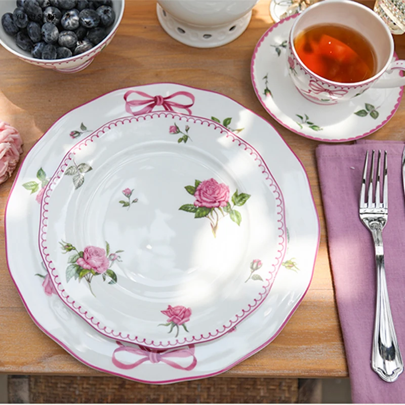 Kitchen Appliances Set - French Rose Cutlery Bone China Bowl