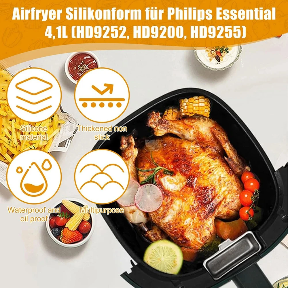 17 cm silikonowa forma do fryt – Air Fryer 5L Digital recenzja i cena