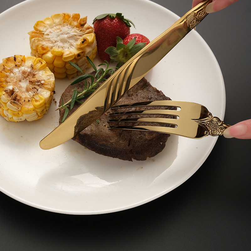 Luksusowy złoty zestaw sztućcó – Kitchen Appliances Manufacturers recenzja i cena