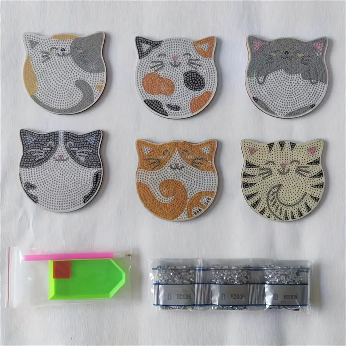 6 sztuk/zestaw DIY kot Rhinest – Kitchen Appliances Set recenzja i cena